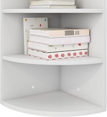 Кутова книжкова полиця Vicco Fabienne, біла, 30x60 см, 3 секції