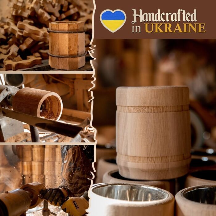 Дерев'яний кубок Wikinger 0.6 л з дуба, коричневий - середньовічний кубок для пива, кружка, глечик з гравіюванням молота Тора, рунами. Ідеальний подарунок для любителів пива, дерев'яний кубок, Валентин, подарунок для чоловіків, ретро, коричневий