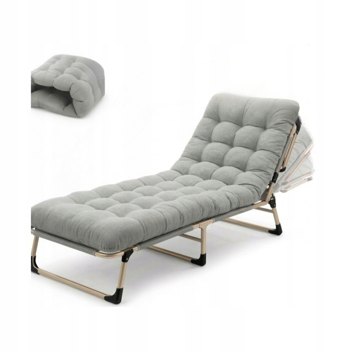Польове ліжко GP BRAND, 193,9 см x 67,9 см, сіре