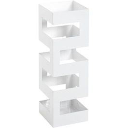 HAKU Modern White Metal Umbrella Stand - 16x48x16 cm - Stylish Home Decor