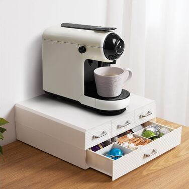 Організатор для капсул Nespresso Navaris - 4 висувні ящики для 96 капсул (білий)