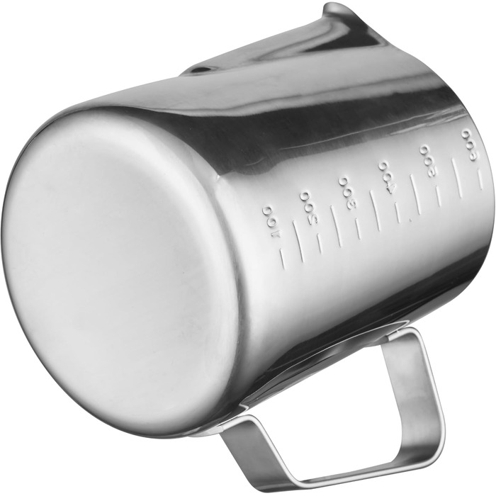 CURTA Milk Can, Milk Frothing Pitcher, Milk for Art, Silver Milk Pitcher, 600 Stainless Steel Milk Pitcher