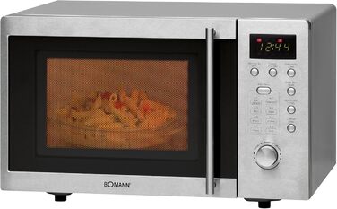 Мікрохвильова піч Bomann® з грилем, 1000 Вт, вбудована, 20 л, 8 програм, з поворотним столом, MWG 2211 U CB