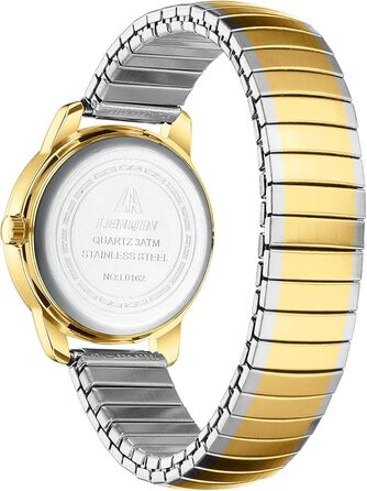 Жіночий годинник LN LENQIN: Водонепроникні годинники для жінок з нержавіючої сталі, кварцовий механізм, регульований браслет (сріблястий, золотий, білий)