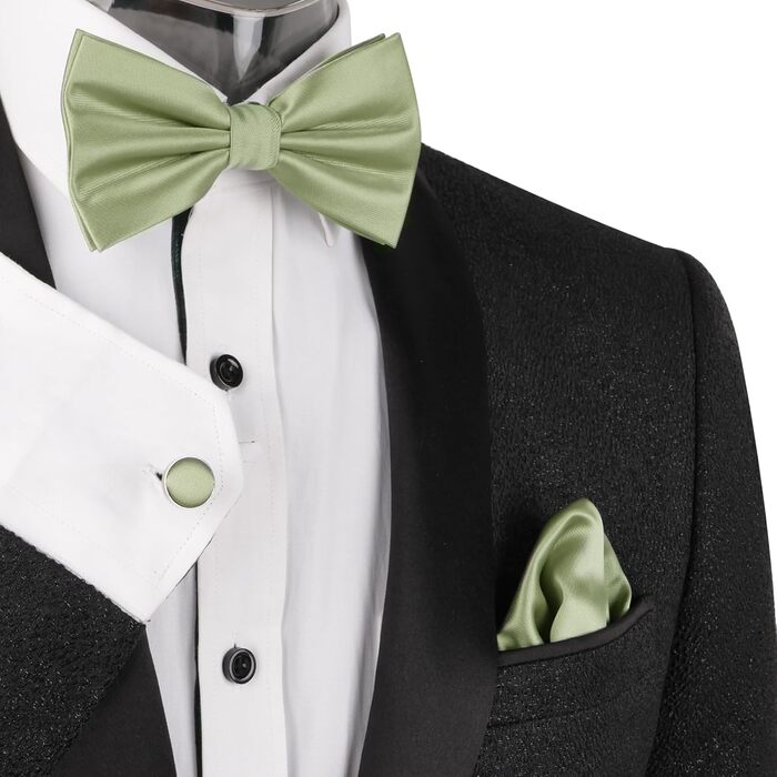 Сет аксесуарів для смокінгу Alizeal: метелик, кишеньфлора, запонки (бордовий)