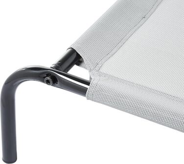 Amazon Basics Elevated Dog Pet Bed, Gray, Size 130 x W 80 x H 19 cm (XL)