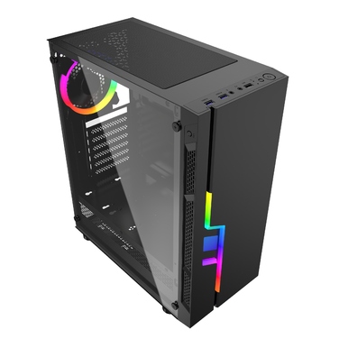 Корпус Gembird Fornax 2000 RGB Midi Tower, чорний