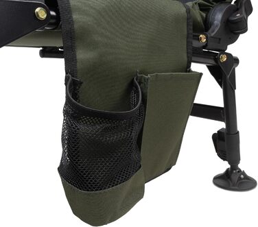 Крісло розкладне CampFeuer Angelstuhl для кемпінгу, риболовлі та відпочинку на природі (темно-зелений/чорний)