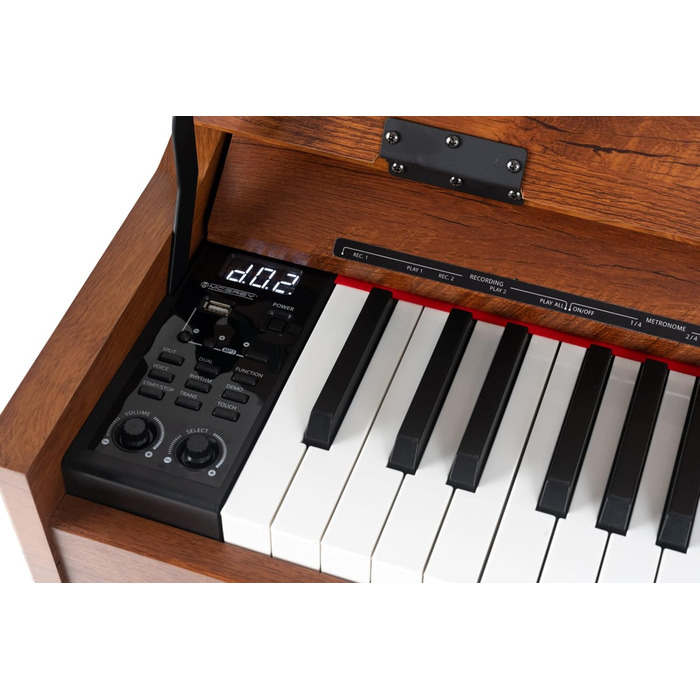 McGrey DP-18 WN E-Piano: 88 важких клавіш з молоточним механізмом, 128 звуків, Dual/Split, захисний чохол, 3 педалі, матовий горіх
