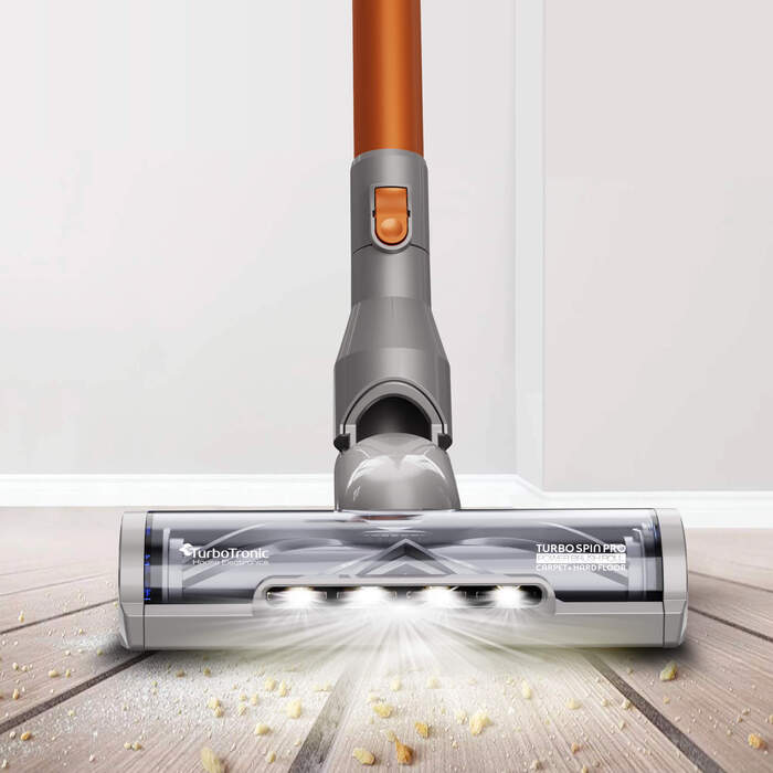 Вертикальний пилосмик TurboTronic TT-IQ9 ORANGE, сріблястий/сірий