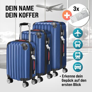 Набір валіз Monzana® 3шт (M-L-XL), зелений - з замком, органайзером та вагами. Trolley, валіза з жорсткою оболонкою, Gepäck-Set