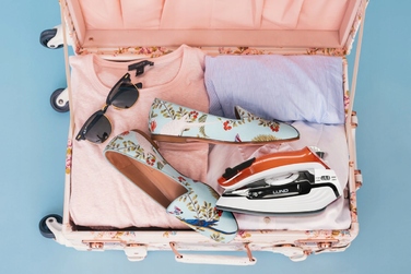 Дорожня праска 1100 Вт, складана, з керамічною підошвою та 3 режимами прасування