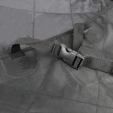 Автокрісло для собак Todeco: великі та середні породи, миється, знімається, з ременями безпеки та кишенями, чорне