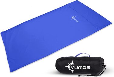 Vumos Sleeping Bag Liner and Camping Sheet - Silk-Like Material for Travel, Featuring a Full-Length Zipper