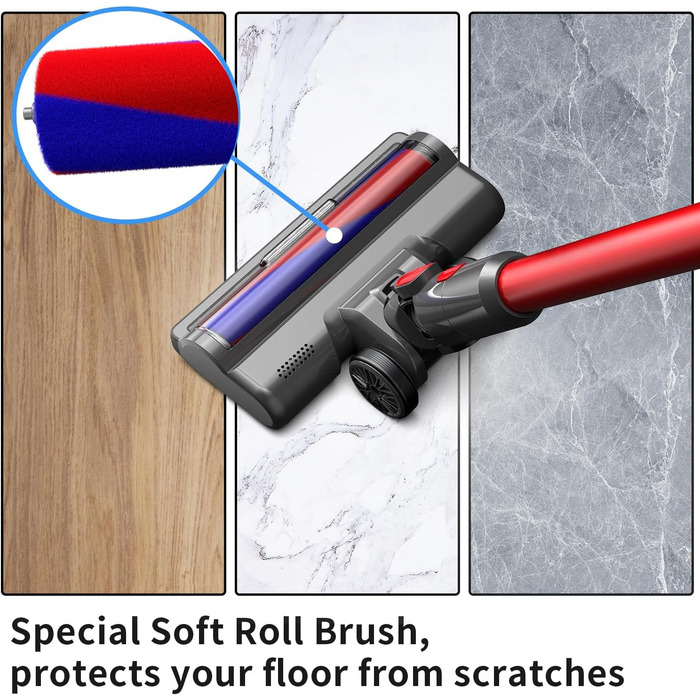 М'яка щітка-насадка для пилососів Dyson V7 V8 V10 V11 V15 - Оригінальна заміна, для твердих підлог (паркет, ламінат, плитка)