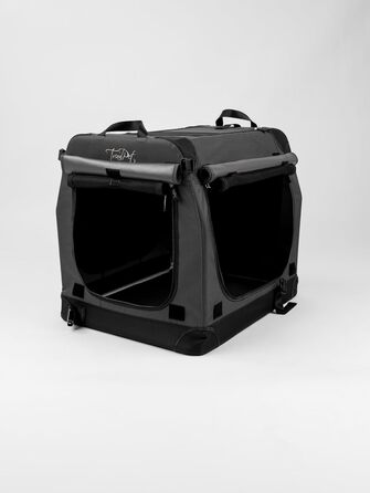 TrendPet TPX-Pro: Легка складана переноска для собак з алюмінієвим каркасом (90x65x70 см, сіра)