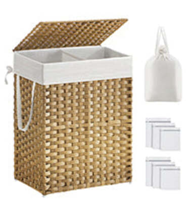 Natural Laundry Basket with Lid