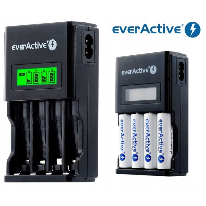 Набір Everactive: зарядний пристрій для AAA AA + 4 акумулятори Eneloop 2000mAh Ni-MH AA (R6)