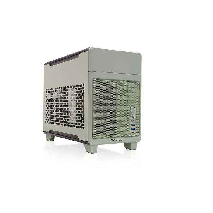 Корпус Thermaltake TR100 Matcha Green Mini-ITX SFF: 18.4L, Dual-Chamber, PCIe 4.0, підтримка AIO 280mm, тихий Airflow