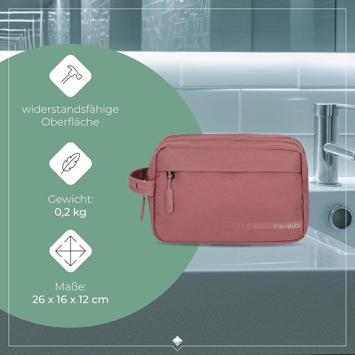 Косметичка для ручної поклажі Travelite Kick Off: практична культбагаж для подорожей та спорту, 26 см, 5 л, антрацит (сірий)