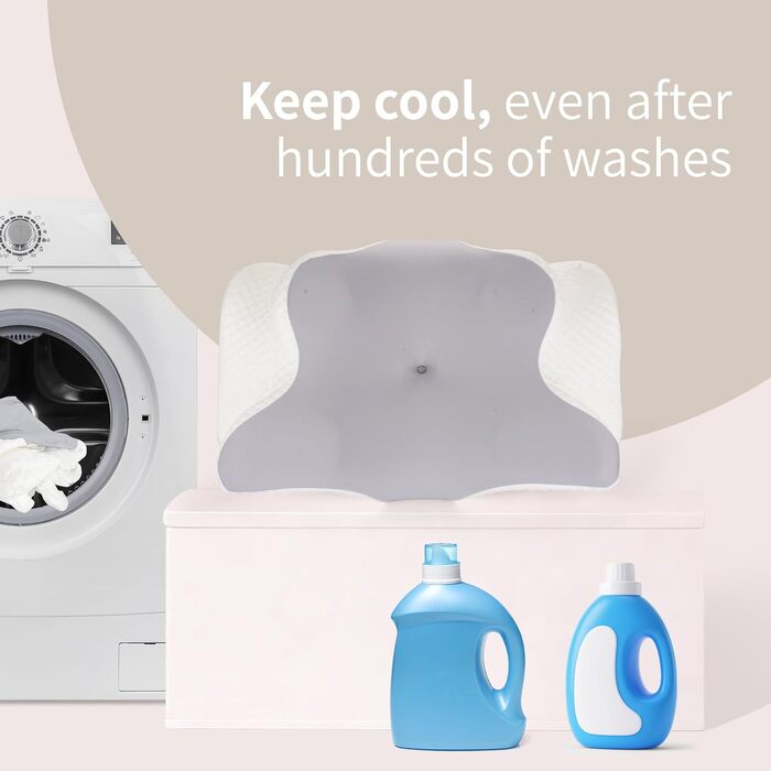 Ортопедична подушка для шиї Memory Foam сірого кольору, ергономічна для тих, хто спить на боці, з підтримкою шиї та полегшенням болю в шиї та плечах (наволочка, 35x15 см)