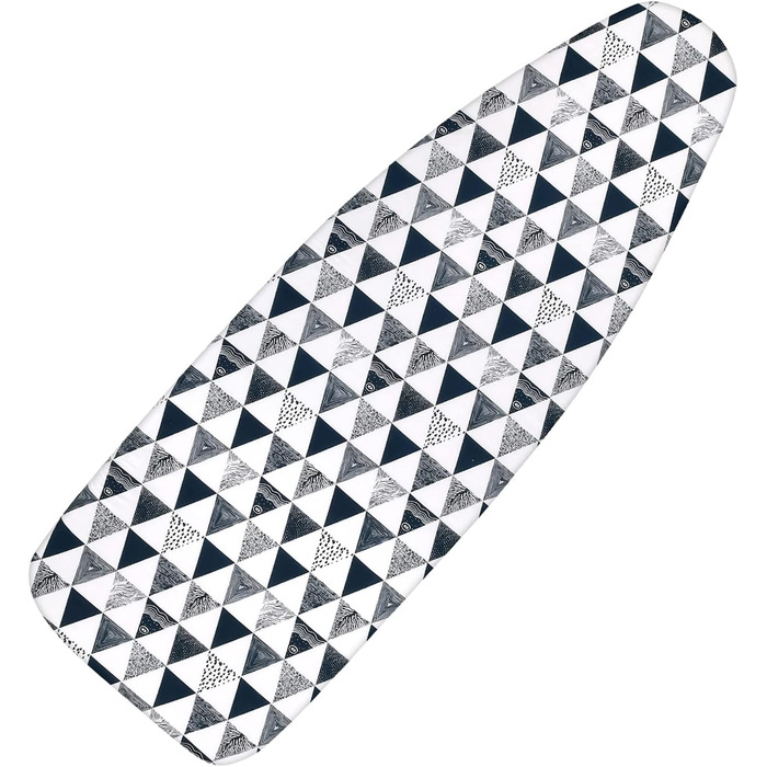 Заміна покриття та подушки для прасувальної дошки Extra Wide, 45.7 x 124.5 см, з покриттям, стійким до подряпин та бруду, та еластичним краєм. В комплекті: 4 затискачі та захисне мереживне покриття.