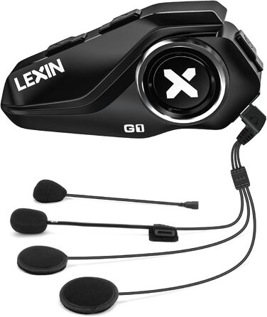 Bluetooth-гарнітура для мотошолома LEXIN G1, Bluetooth 5.0, HD динамік, шумозаглушення DSP/CVC, для музики, навігації та дзвінків, голосовий асистент, одиночна упаковка
