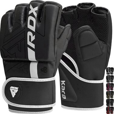 Боксерські рукавички RDX Profi MMA: шкіряні, для тренувань, спарингу, кікбоксингу, муай-тай, чорні, чоловічі, розмір XL