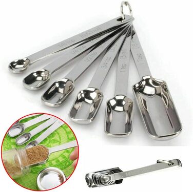 Набір мірних ложок Buy-Simplicity® 6шт з нержавіючої сталі для кухні