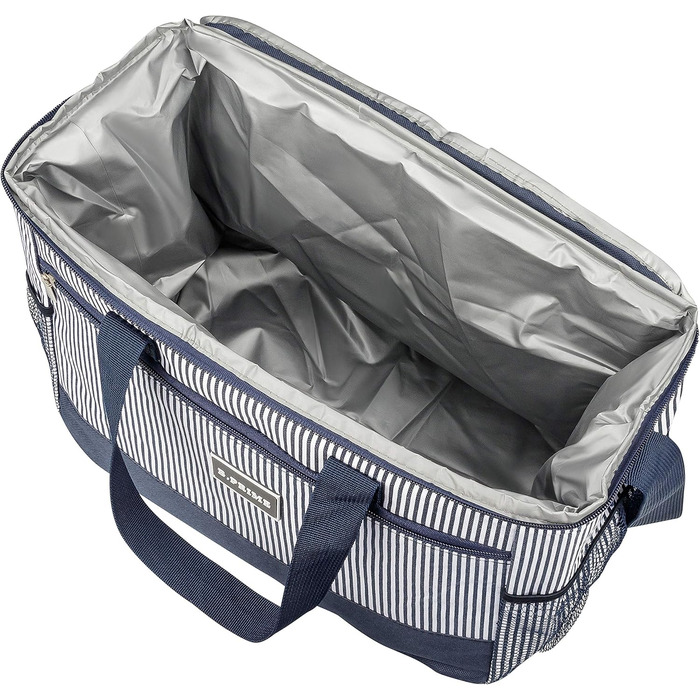 Термосумка B.PRIME 20L Classic Navy-Blue Striped - Ідеальна для пікніка, подорожей та відпочинку на природі