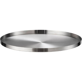 Blomus Tray -Peasy- Serving Tray made of Stainless Steel | Decorative Tray Round with Rim ⌀ 30cm (S, Stainless Steel)
