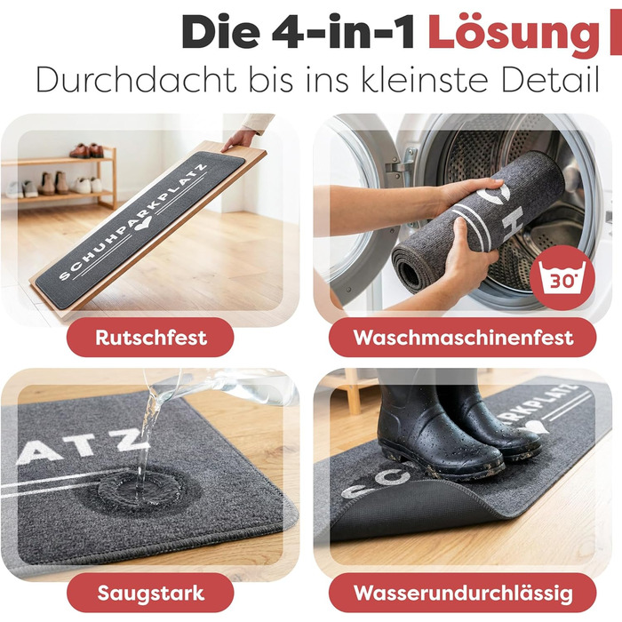 Килимок для дому 40x60 см, стійкий до прання - ідеальний розмір для вхідних дверей. Килимок для дому, килимок з написом 