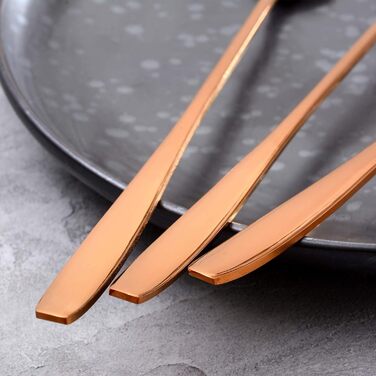 Набір ложок для лате макіато GRÄWE Königstein (Rotgold), нержавіюча сталь, 6 шт., довгі ложки для коктейлів та десертів, придатні для миття в посудомийній машині