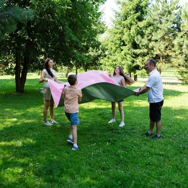Плед для пікніка Meteor XXL водонепроникний, 200x200 см, Рожевий - термоізоляційний килимок для кемпінгу, пляжу, саду