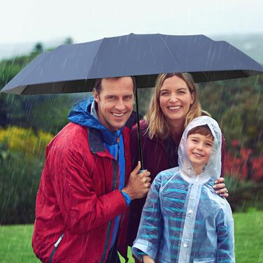 Стійкий до вітру автоматичний парасолька, захист від сонця, чорний Obsidianschwarz