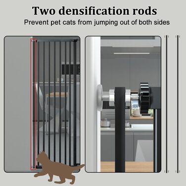 Захисне гiтер для домашнiх тварин Xifamniy, 155 см, без свердлiння. Безпека для дiтей та тварин