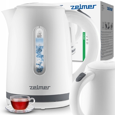 Електричний чайник Zelmer ZCK7611, 2200 Вт, 1,7 л, білий