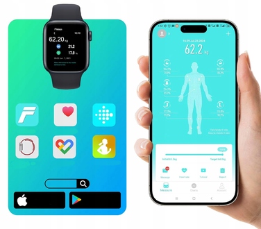Розумні підлогові ваги Healthkeep для Android та iOS, до 180 кг (Вітринний образец/Некомплект)