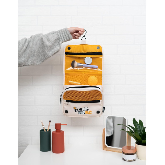 Косметичка Snoopy - жіноча/чоловіча водонепроникна дорожня сумочка для туалетних аксесуарів, бежева