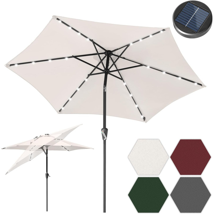 Daromigo Patio Umbrella Ø270 / 350cm with Crank | Canopy Umbrella Garden Umbrella Sun Protection UV Protection 50+ | Crank Umbrella Market Umbrella Waterproof for Garden, Balcony, without Stand