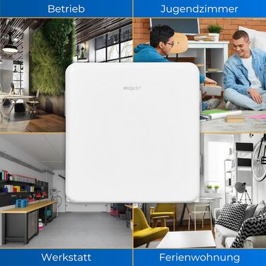 Exquisit Mini Холодильник CKB45-0-031F білий: 47 л, без морозильної камери, ретро стиль