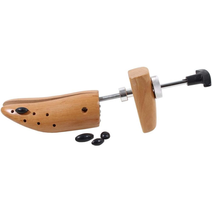 DELFA Buchenholz Schuhdehner 1 piece, shoe stretcher, shoe widener with 2-way metal mechanism, expandable in both width and length