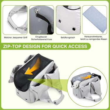 Чорна сумка-переноска для собак та котів ALLSOPETS - легка, дихаюча, для подорожей та відпочинку на природі