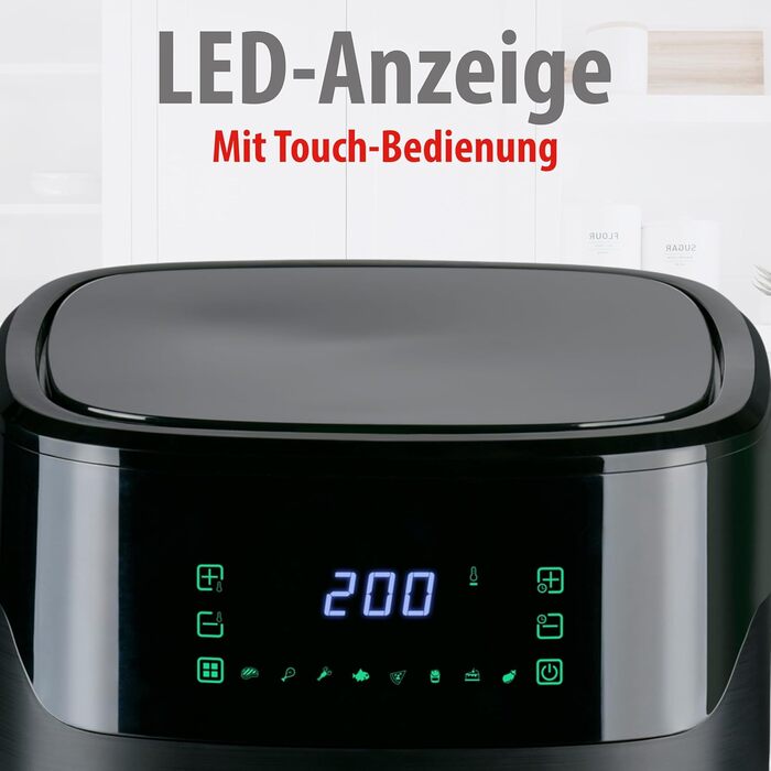 Фритюрниця Alpina Heißluft XXL (6л) з цифровим дисплеєм: для 4-6 осіб, 80-200°C, таймер до 2 годин, 1800W