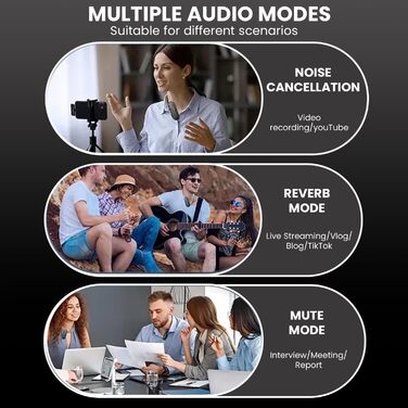 Technaxx Dual Wireless Mini Мікрофонний Набір TX-301 – 2 бездротові петличні мікрофони з шумозаглушенням, USB-C приймач, зарядний кейс, кліпса – для подкастів та запису звуку