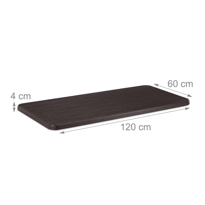Relaxdays Square Garden Table, Wood-Look