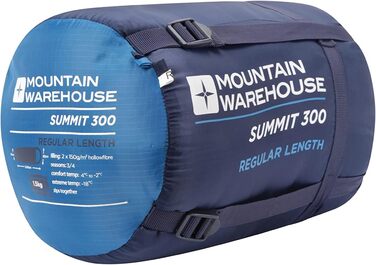 Сплячий мішок Mountain Warehouse Summit 300 - 3/4 сезону, ізольований, кобальт