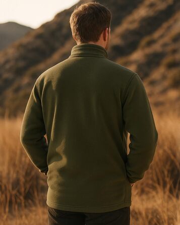 LABCOOL Обогрівальна куртка для чоловіків та жінок - флісова куртка з 6-зонним обігрівом та 3 рівнями температури - USB-живлення з Powerbank 10000mAh - можна прати в пральній машині, розмір M, колір зелений