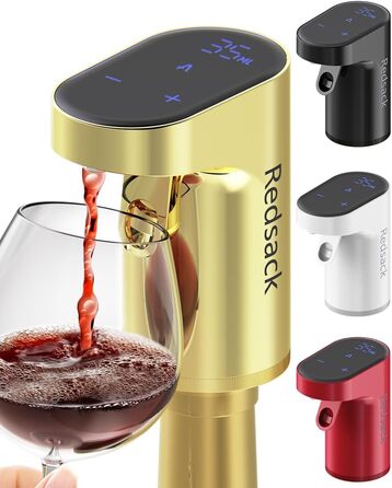 Electric Wine Decanter, Aerator, Dispenser, Pourer, Whisky Liqueur Pump, Funny, Unique, Birthday Gift, Men, Women, Mom, Dad, Boss, Brother, Husband (Gold)