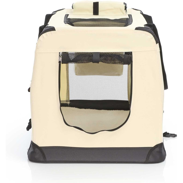 Складана переносна переносна коробка для собак та котів Fudajo (50x35x35 см, 700x520x500 мм, бежева)